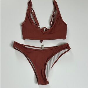Zaful Brown Bikini Set